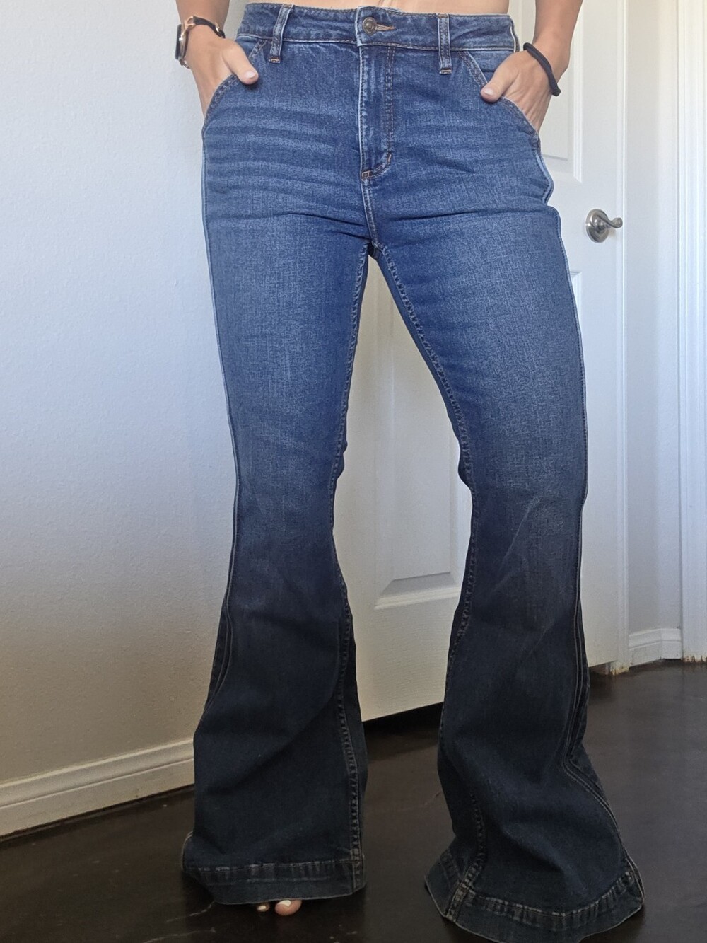 Shyanne Dark Blue Flare Jeans Size 30